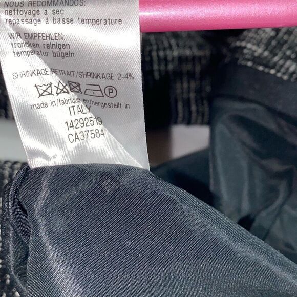 Sand Copenhagen Wool Blend Tweed Wide Leg High-Rise Pants Black White 34 /XS‎ - Picture 15 of 16